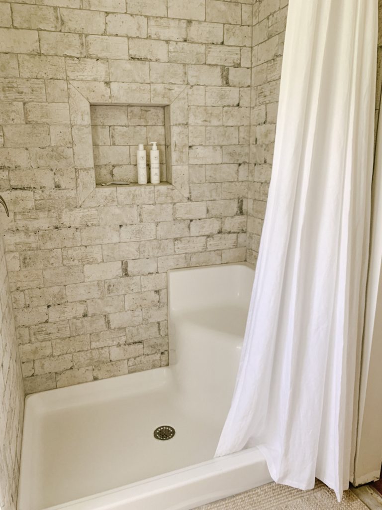 Shower Curtain Instead Of A Glass Door, Tile Shower With Shower Curtain