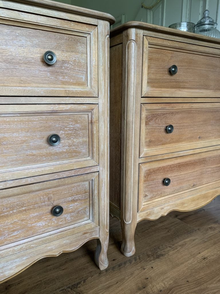 Before and After Antiquing Process on Furniture