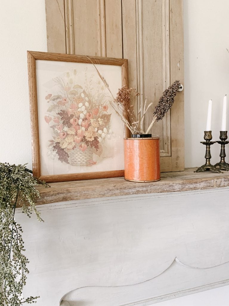 thrifted fall decor inspiration in farmhouse style