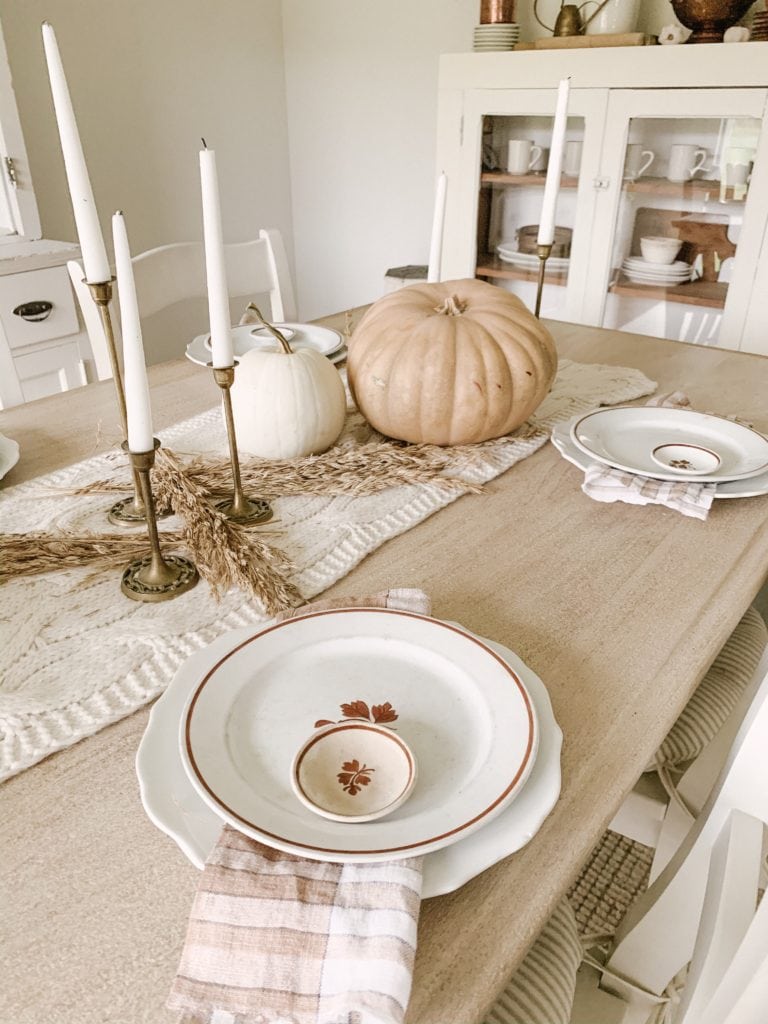 table setting for fall festivities