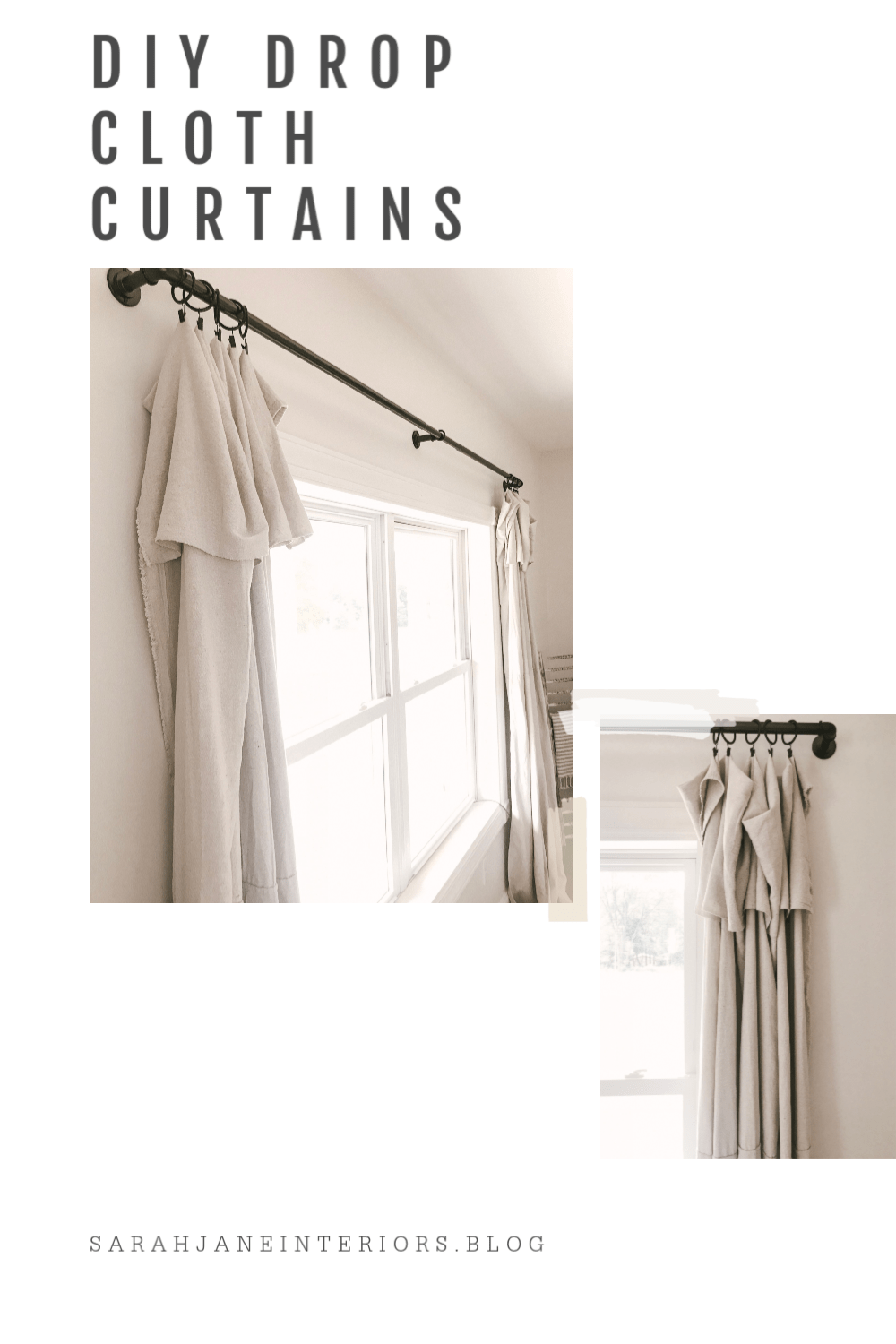 DIY Drop Cloth Curtains | Sarah Jane Christy