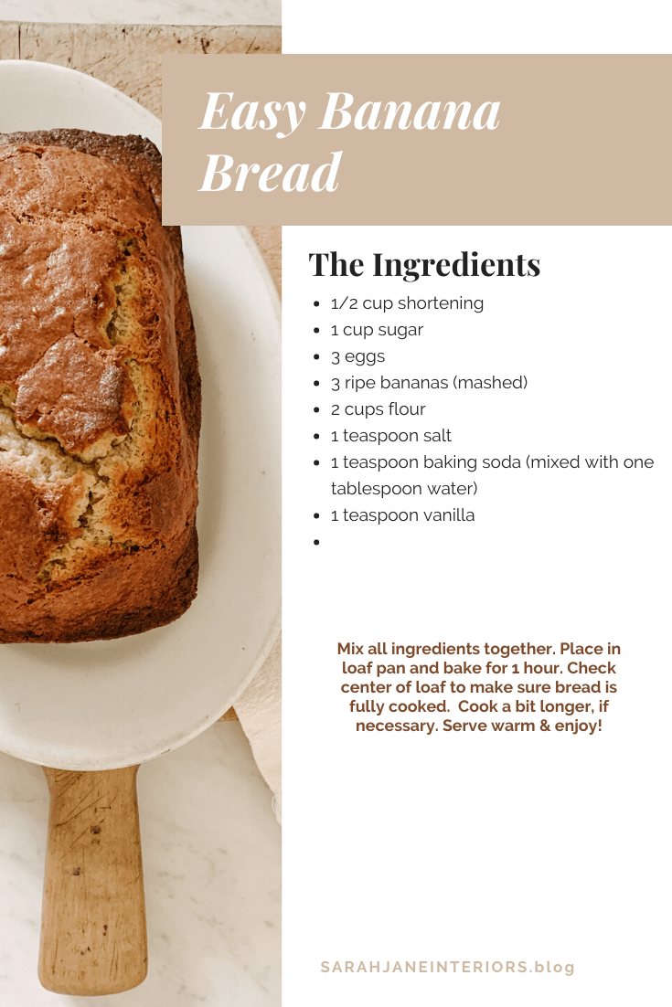 easy banana bread recipe