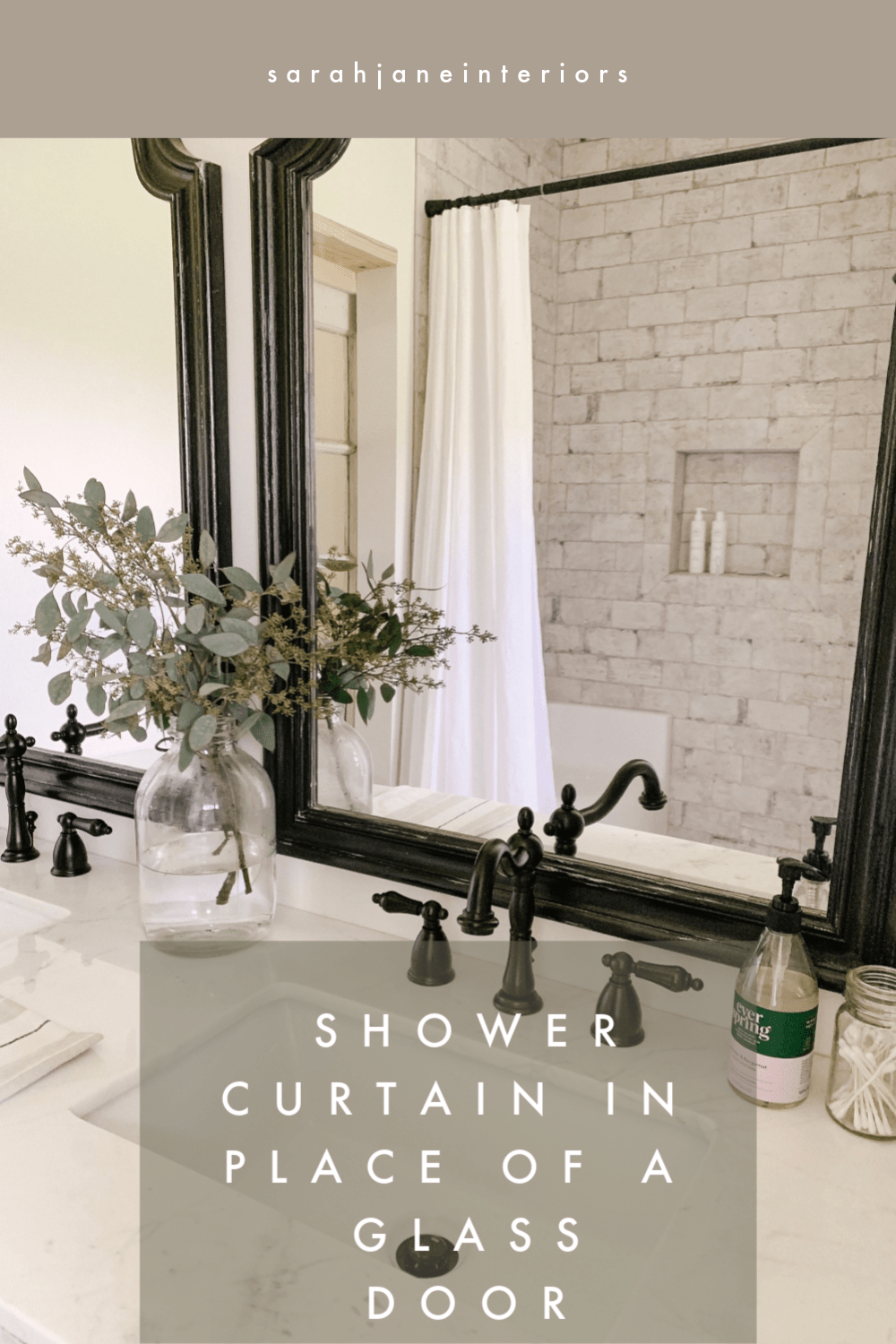 Why We Opted for a Shower Curtain Instead of a Glass Door Sarah Jane