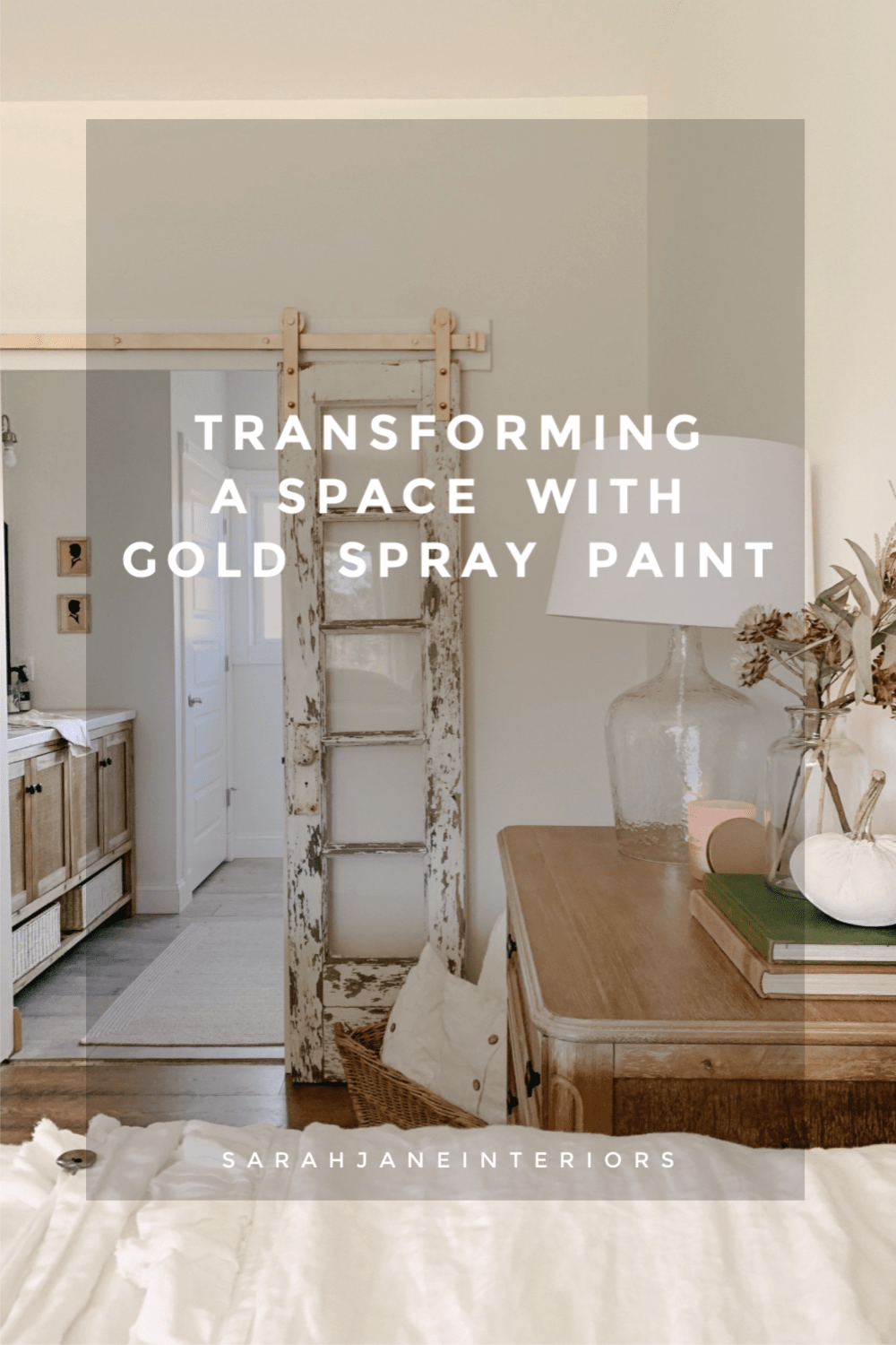 Using gold spray paint to transform a space
