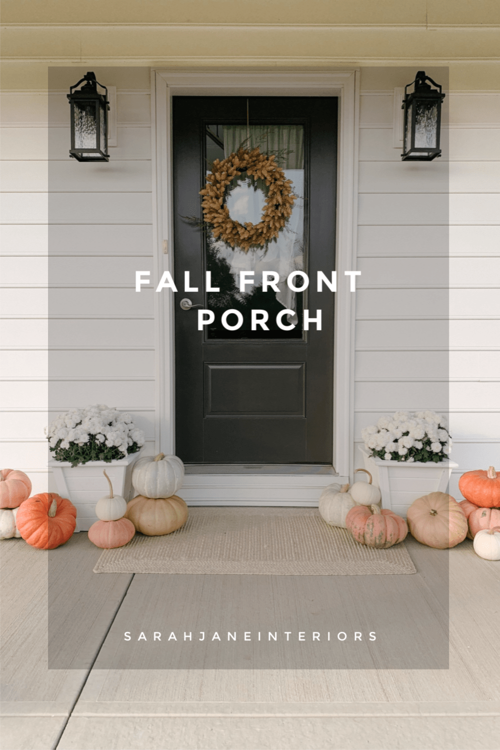 festive fall front porch decor