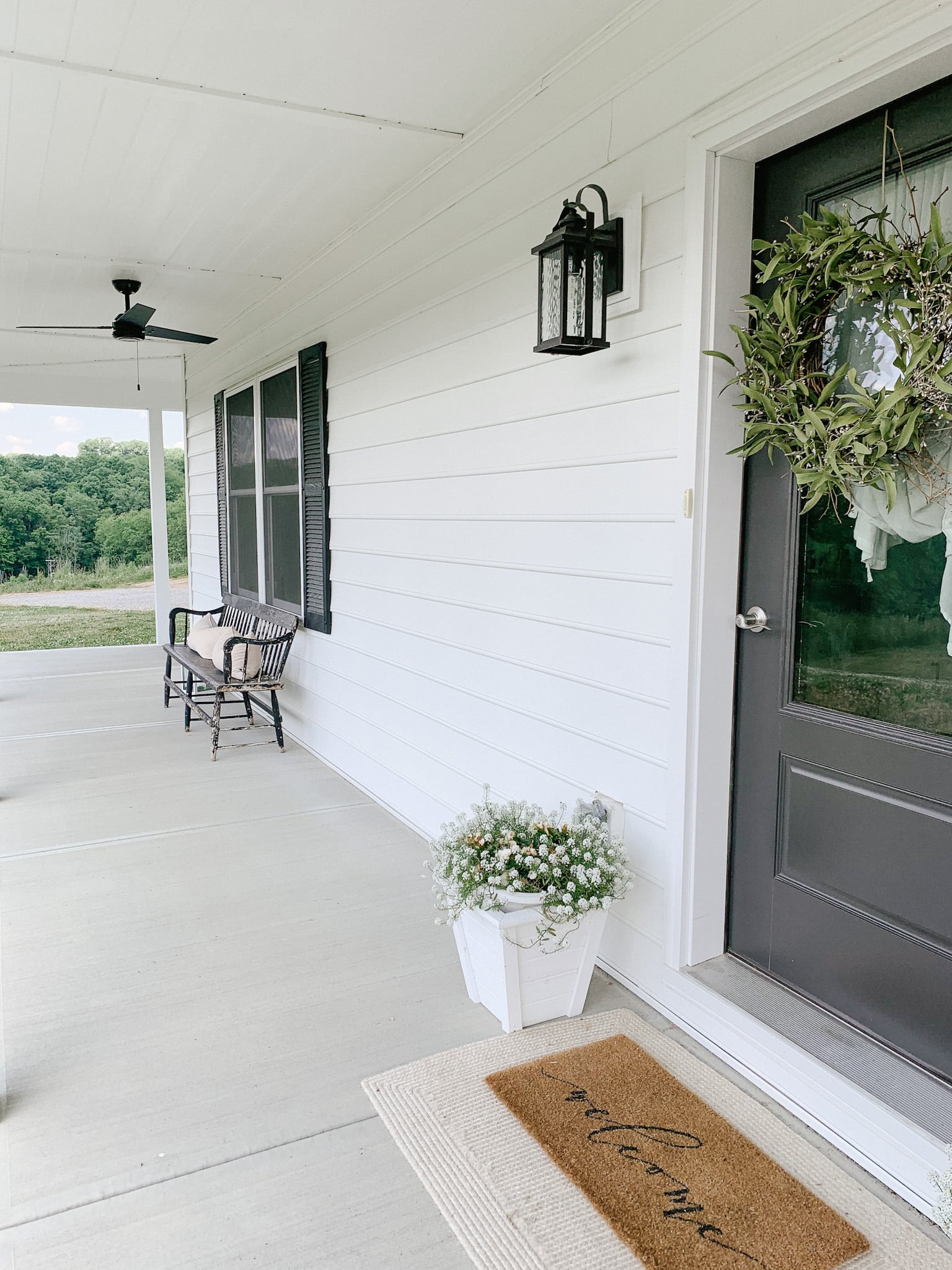 white front porch
