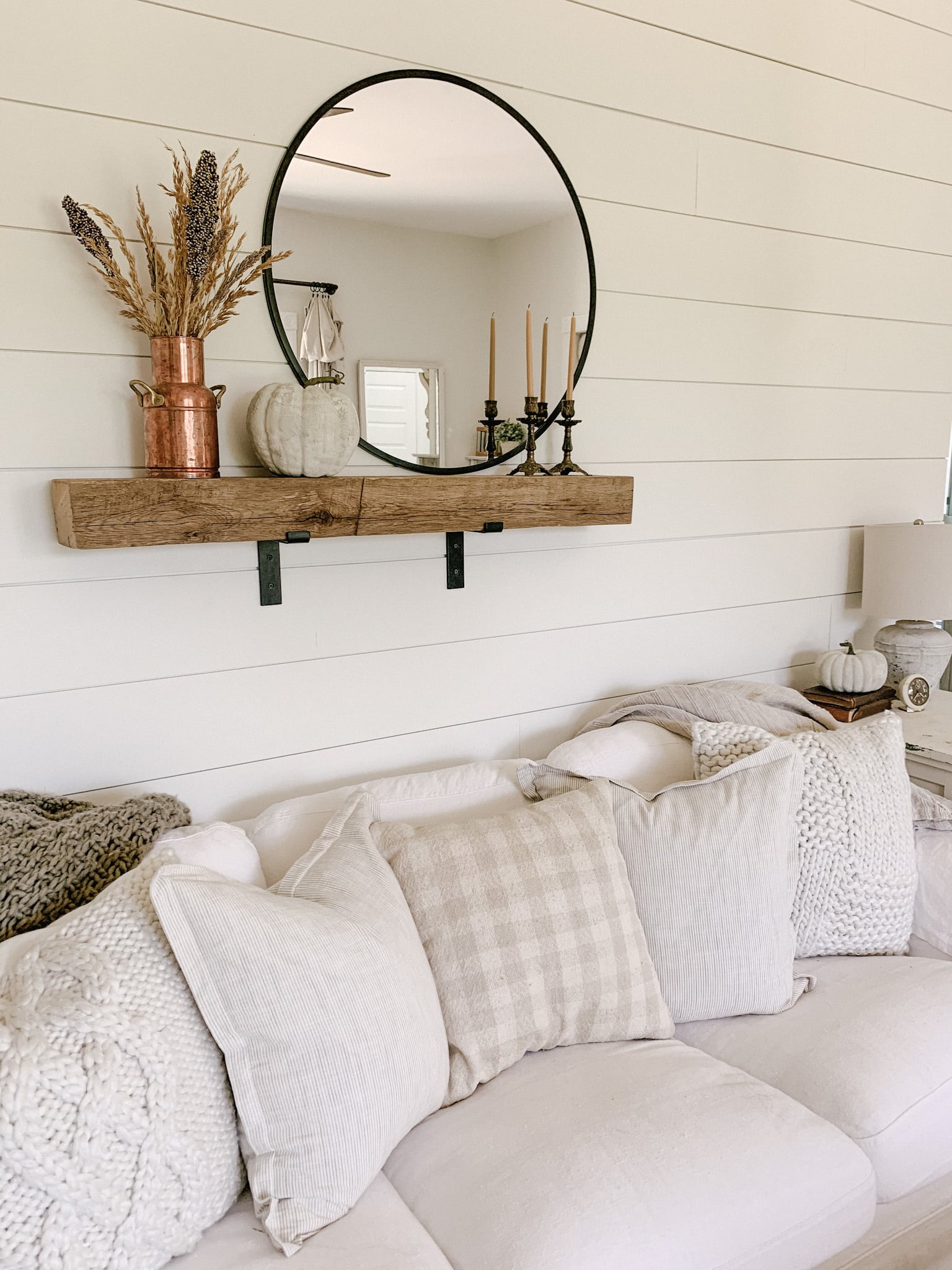 salvaged beam used in home decor